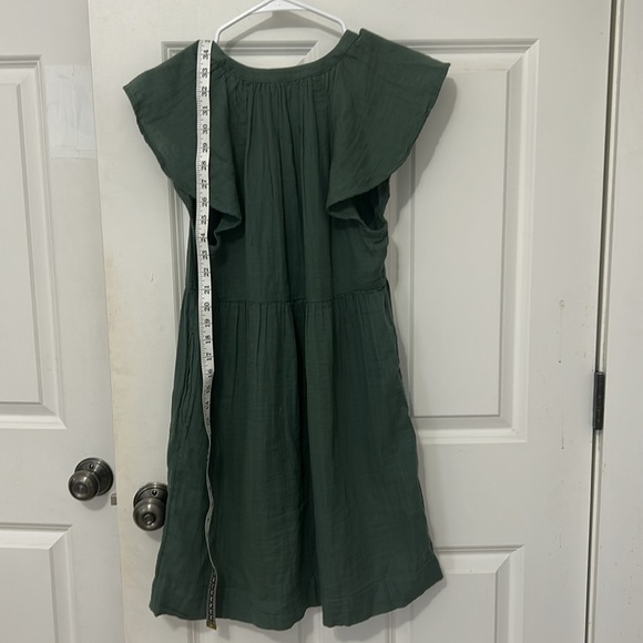 Old Navy Green Flutter-Sleeve V-Neck Mini Swing Dress size small - Picture 5 of 6
